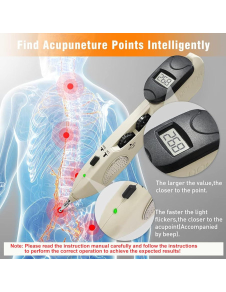 Bolígrafo de Acupuntura Electrónica GGFSSQ Recargable 3 Cabezas
