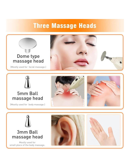 Bolígrafo de Acupuntura Electrónica GGFSSQ Recargable 3 Cabezas