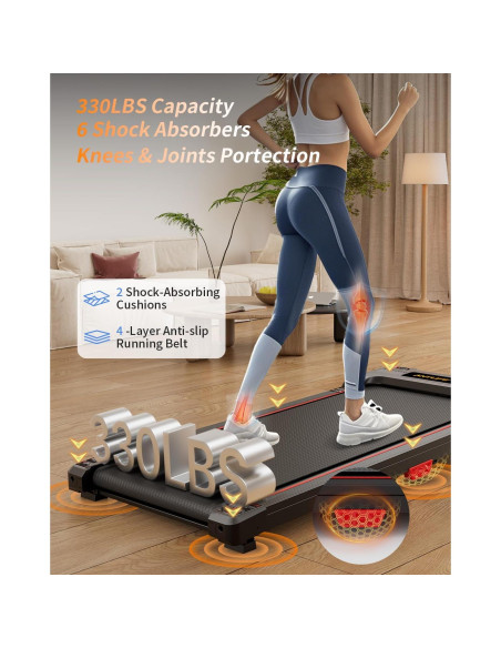 Caminadora Anylife 480D-A Inclinada 150kg 2.5HP Compacta