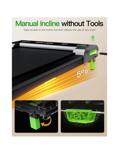 Caminadora Akluer 2.5 HP con Inclinación y Pantalla LED