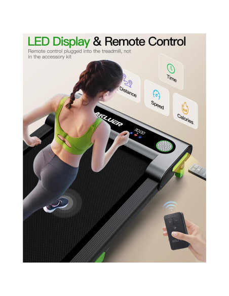 Caminadora Akluer 2.5 HP con Inclinación y Pantalla LED