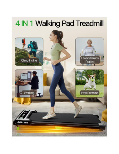 Caminadora Akluer 2.5 HP con Inclinación y Pantalla LED
