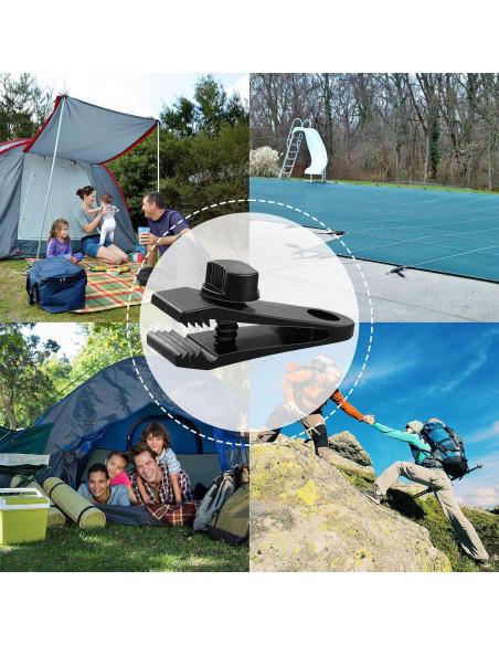 Clips de Lona Yalikop 60 Piezas Alta Resistencia Negro