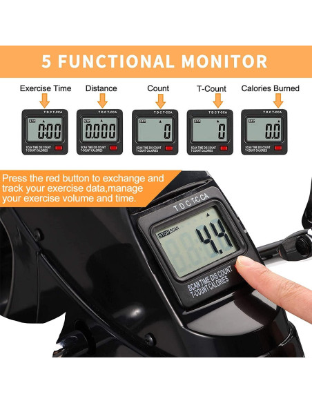 Bicicleta Mini de Ejercicio LEWANJA LWJ-HT-BK Portátil LCD