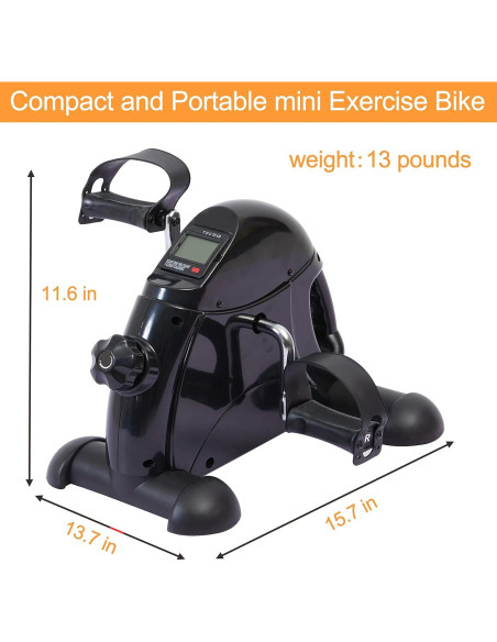 Bicicleta Mini de Ejercicio LEWANJA LWJ-HT-BK Portátil LCD