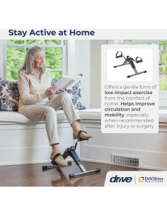 Ejercitador de Pedales Drive Medical RTL10273 Plegable Negro 2