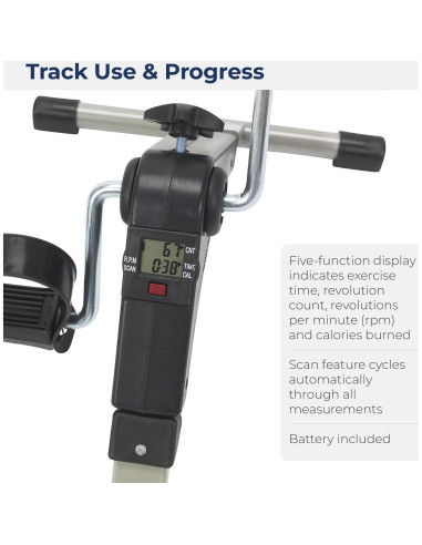 Ejercitador de Pedales Drive Medical RTL10273 Plegable Negro