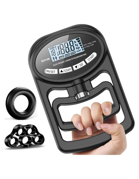 Dinamómetro Electrónico Hichor para Fuerza de Agarre 120 kg