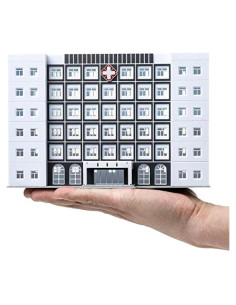 Modelo de Edificio Hospitalario 1:150 EatingBiting Blanco 21x6x14cm