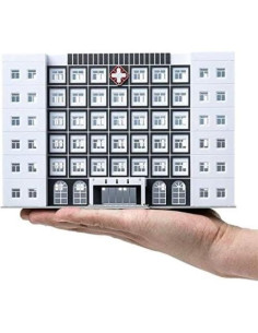 Modelo de Edificio Hospitalario 1:150 EatingBiting Blanco 21x6x14cm 2