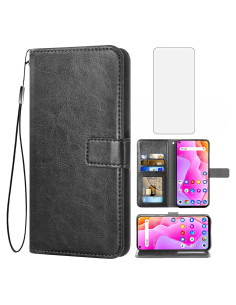 Funda de Cuero Asuwish para TCL 10L / 10 Lite con Protector