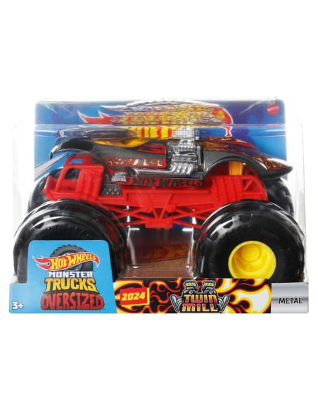 Camión Monstruo Hot Wheels Twin Mill 1:24 Metal Rojo y Negro