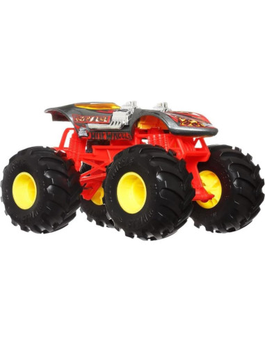 Camión Monstruo Hot Wheels Twin Mill 1:24 Metal Rojo y Negro