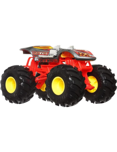 Camión Monstruo Hot Wheels Twin Mill 1:24 Metal Rojo y Negro