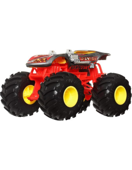 Camión Monstruo Hot Wheels Twin Mill 1:24 Metal Rojo y Negro