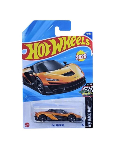 Coche Diecast Hot Wheels McLaren W1 Naranja 1:64 HW Race Day