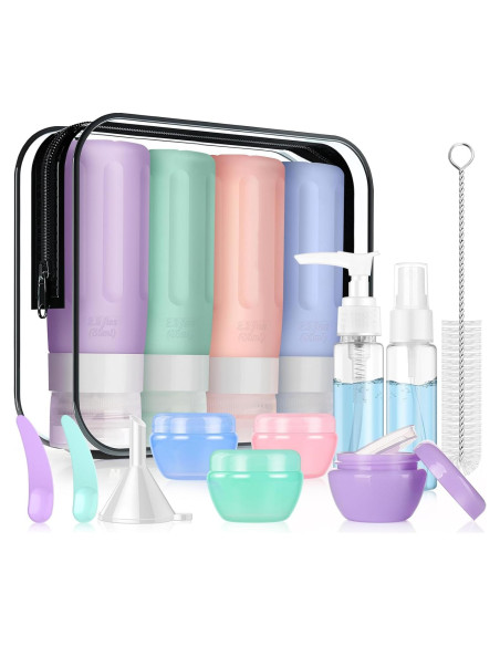 Juego de 16 Botellas de Silicona JBYAMUS 85.5 ml A prueba de Fugas