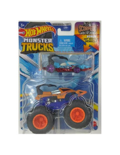 Hot Wheels Monster Trucks Escorpión Naranja + Auto 1:64 Diecast