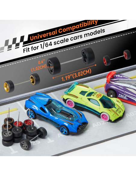 Kit de Ruedas y Neumáticos 1:64 SUNFATT para Hot Wheels Kit de Ruedas y Neumáticos 1:64 SUNFATT para Hot Wheels