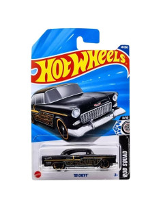 Hot Wheels '55 Chevy Diecast 1:64 Rod Squad 3/10 Negro