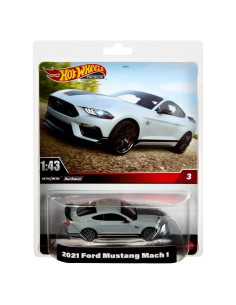 Hot Wheels Ford Mustang Mach 1 1:43 Premium Gris