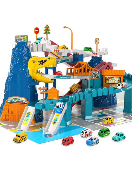 Conjunto de Pista de Carreras de Dinosaurios JUKUDAHU 33x18 cm Conjunto de Pista de Carreras de Dinosaurios JUKUDAHU 33x18 cm