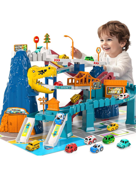 Conjunto de Pista de Carreras de Dinosaurios JUKUDAHU 33x18 cm Conjunto de Pista de Carreras de Dinosaurios JUKUDAHU 33x18 cm