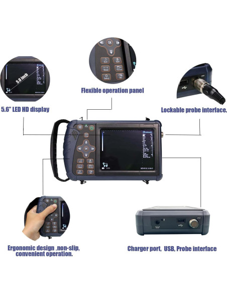 Máquina de Ultrasonido Veterinario DAWEI S1 con Sonda Micro-Cóncava Máquina de Ultrasonido Veterinario DAWEI S1 con Sonda Micro-Cóncava