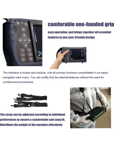 Máquina de Ultrasonido Veterinario DAWEI S1 con Sonda Micro-Cóncava