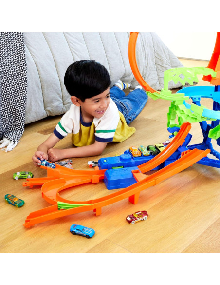 Juego de Pista de Autos Hot Wheels Acrobacias con Impulsor