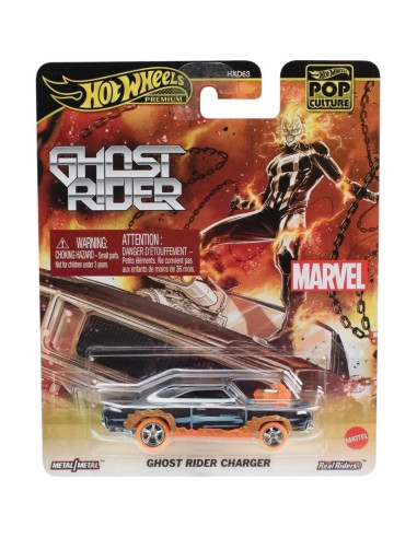 Hot Wheels Premium Coche Ghost Rider Charger Metal 2.74x6.50cm