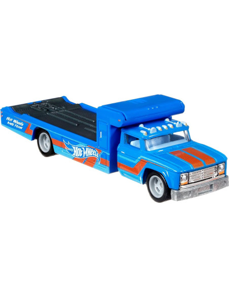 Transportador de coches Hot Wheels a escala 1:64 con vehículo Transportador de coches Hot Wheels a escala 1:64 con vehículo