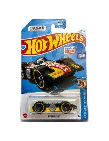 Hot Wheels Flippin Fast Verde/Amarillo 2024 HW Celebration Racers