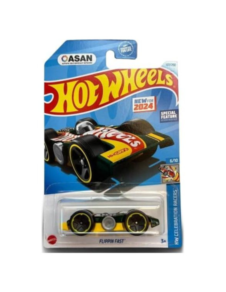 Hot Wheels Flippin Fast Verde/Amarillo 2024 HW Celebration Racers