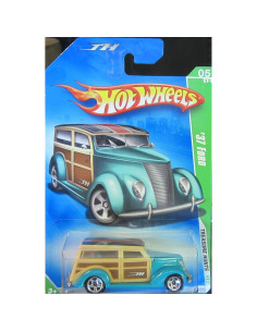 Hot Wheels 2009 Caza del Tesoro '37 Ford 1:64 Escala Azul 2