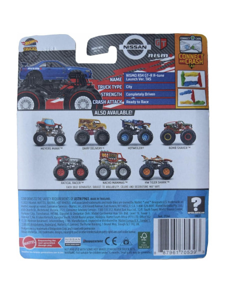 Coche de Juguete Monster Truck Nissan Mattel 2023 - 138g
