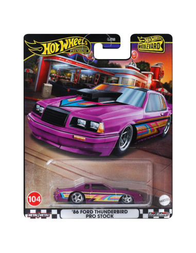 Hot Wheels '86 Ford Thunderbird Pro Stock 1:64 Metal Premium