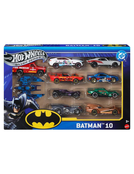 Paquete de 10 Hot Wheels Batman 1:64 Mattel - Vehículos de Metal Paquete de 10 Hot Wheels Batman 1:64 Mattel - Vehículos de Metal
