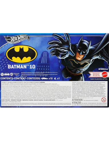 Paquete de 10 Hot Wheels Batman 1:64 Mattel - Vehículos de Metal