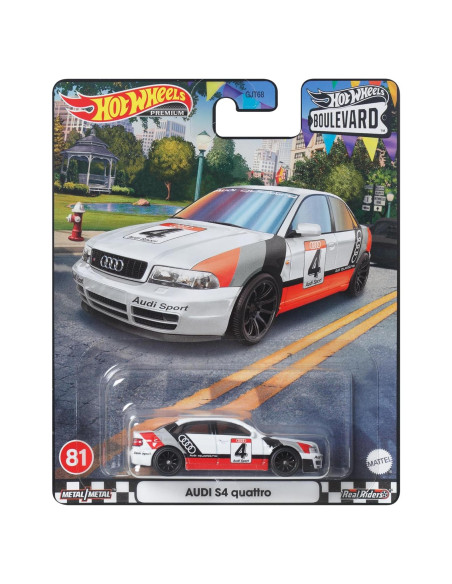 Hot Wheels Audi S4 Quattro HKF30 Mini Coche 4.49x13.49cm