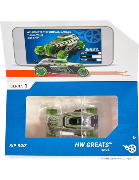 Hot Wheels id Rip Rod - Vehículo de Carreras 10 cm - Mattel