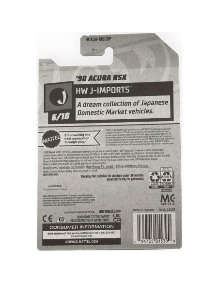 Hot Wheels 2022 Acura NSX Amarillo 1:64 Die Cast Nuevo