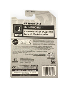 Hot Wheels Honda CRX 1:64 Mattel J-Imports 10/10 2