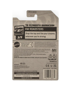 Auto de colección Hot Wheels Plymouth Barracuda 1:64 Azul 2