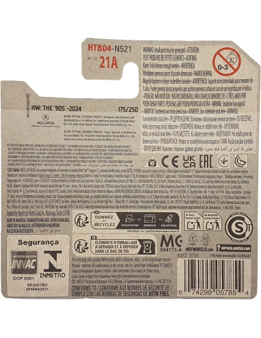 Hot Wheels Acura NSX '90 Amarillo 1:64 Coleccionable