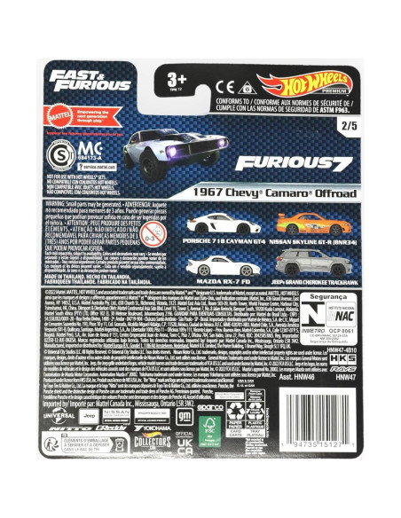 Hot Wheels 1967 Chevy Camaro Offroad Rápido y Furioso 2/5