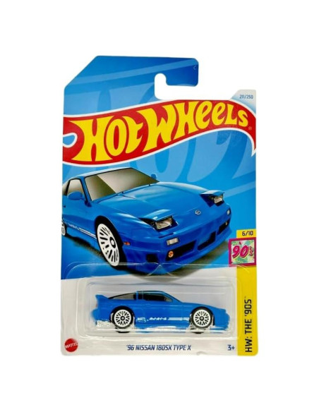 Hot Wheels 96 Nissan 180SX Tipo X Azul 1:64 Coleccionable