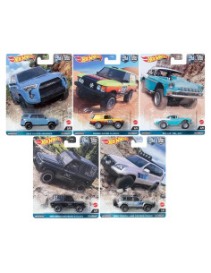 Conjunto de 5 Vehículos Diecast Off Road Hot Wheels 2023