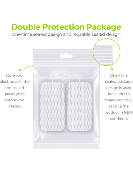 Almohadillas TENS AUVON 5x10cm 10 Pcs Sin Látex Autoadhesivas