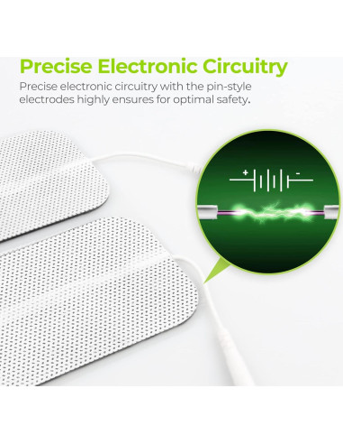 Almohadillas TENS AUVON 5x10cm 10 Pcs Sin Látex Autoadhesivas